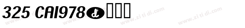 325 CA1978字体转换